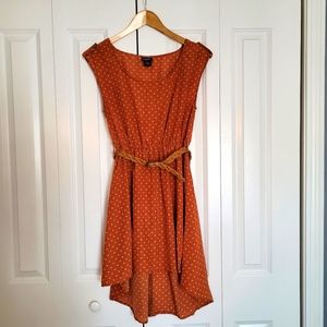 Rue21 polkadot high/low hem dress size M.